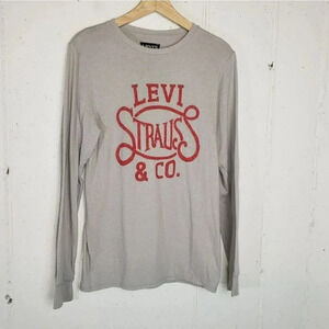 Levi's Strauss‎ S tan/gray long sleeve top
